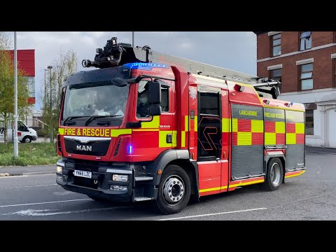 Blackburn’s Rosenbauer AT Stinger Water Tower Turnout - Lancashire Fire & Rescue Service