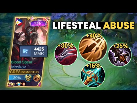 NEW BUFF MOSKOV ABUSING TOO MUCH MULTIPLE LIFESTEAL!!(LIFESTEAL HACK) MOSKOV BEST BUILD 2022