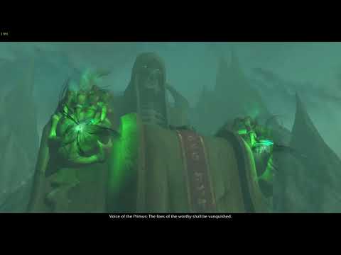 Unlocking then Opening the Seat of the Primus - Ingame Shadowlands cut scene.