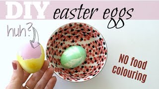 DIY NO FOOD DYE Easter Eggs | Why is my egg PINK?!