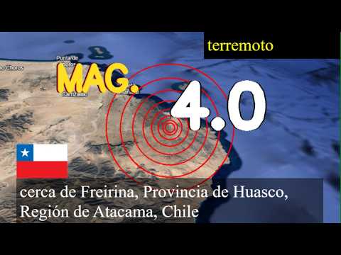 😱🚨  Terremoto cerca de Freirina, Provincia de Huasco, Región de Atacama, Chile Terremoto de magnitud