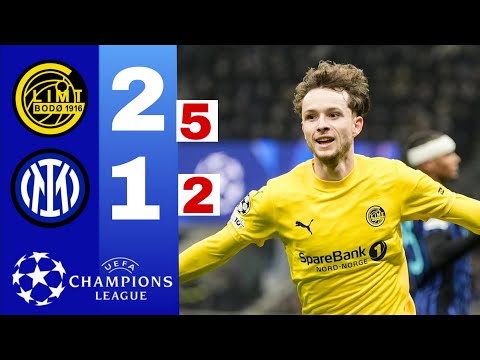 inter vs bodo glimt 1-2 highlights & Jens Petter  Hauge & Håkon Evjen Goals • champions league 