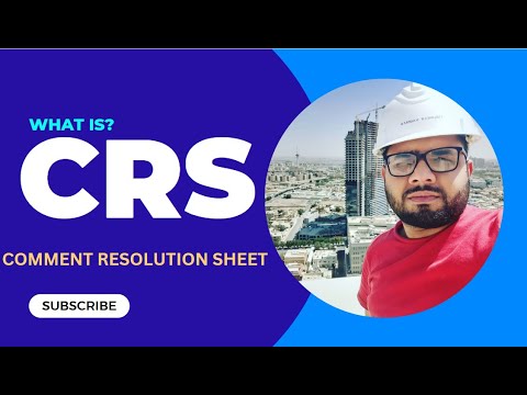 What is CRS I Comments resolution sheet