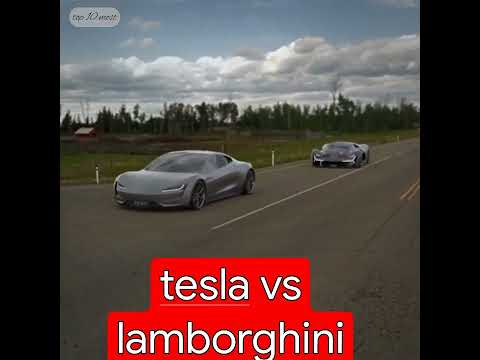 #shorts tesla roadster vs lamborghini vision GT