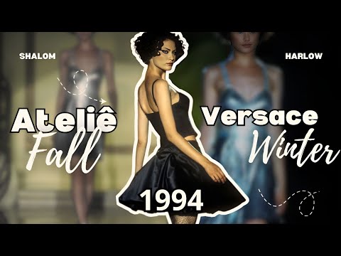 "Shalom Harlow Shines in Versace Atelier Fall 1994 – Two Stunning Looks