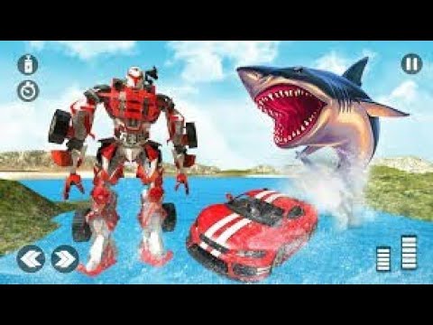 Underwater Shark Attack Transform Robot Car | Chari Games