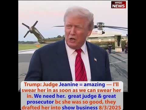 Trump: Sydney Sweeney registered Republican, her ad is fantastic! Next big move drug price; stat