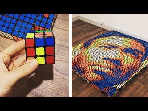 Retratos de arte pop do cubo de Rubik, de Giovanni Contardi