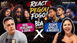 REACT - (PEGOU FOGO! 🔥) NAIA, DEVILZINHA E SOFIA X JOTAPÊ, APOLLO E NEGROTE| Primeira fase