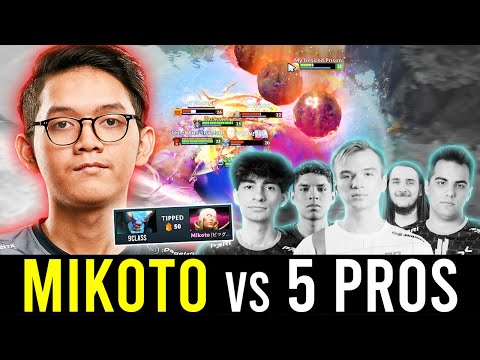 "MIKOTO outplaying 5 PRO's STACKED in EU PUBS with his LVL 29 INVOKER.."