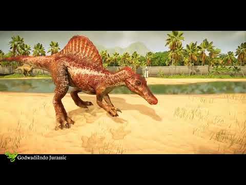 2x SPINOSAURUS VS 2x ACROCANTHOSAURUS BREAKOUT AND Fighting #dynasore #dinosaurs_fighting