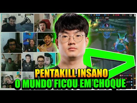 REAÇÃO DO MUNDO NO PENTAKILL DO ROUTE ! LOUD NO WORLDS