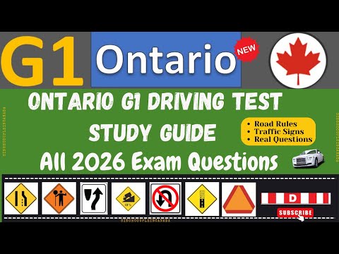 G1 test Ontario 2025 | G1 Practice Test Ontario 2025 | G1 Driving Test - All 2026 Exam Questions