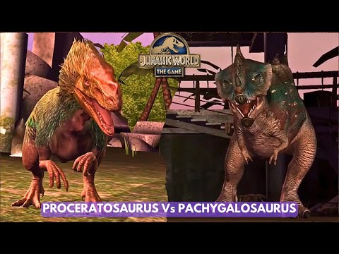 PROCERATOSAURUS Vs PACHYGALOSAURUS🔥🔥!! Jurassic World Dinosaurs Games