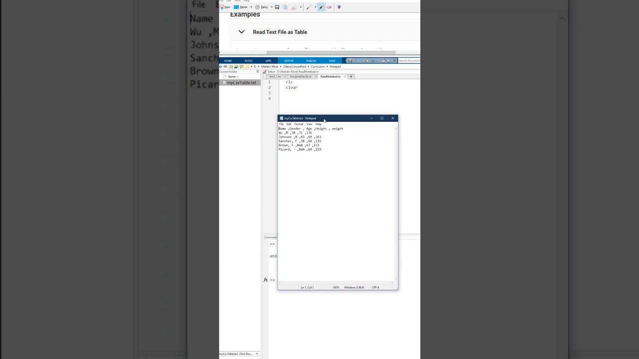read text file in MATLAB #math #matlab #notepads #mathworks