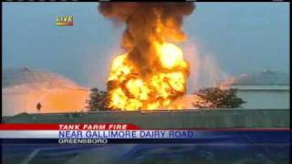 First Live Video From Tank Farm Fire