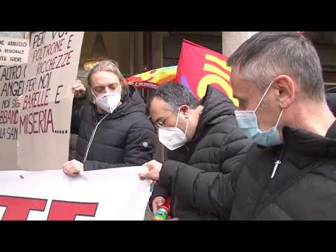 Lavoratori pulizie cucine ospedali  e Oss in sit-in