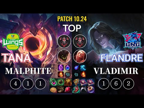JAG TaNa Malphite vs LNG Flandre Vladimir Top - KR Patch 10.24