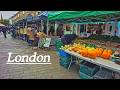 Cloudy London Walk Earl S Court Gloucester Road And South Kensington Farmers Market 4K