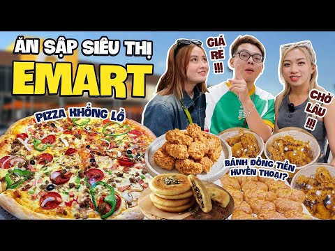 No EMART Quận 2!!!: bánh đồng tiền hot TikTok, pizza khổng lồ,… giá siêu rẻ, vị ra sao??