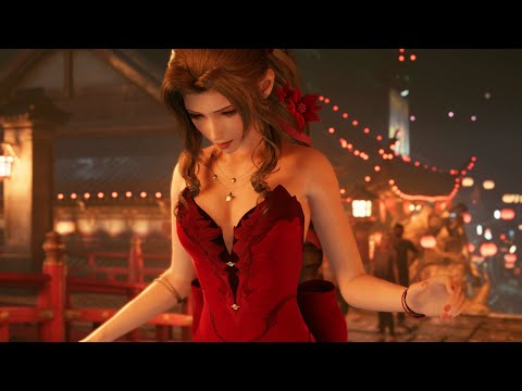 Streamers Reacting to Aerith wearing the red dress - Final Fantasy VII Remake