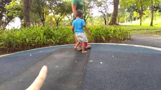 Jasper carries Winnie