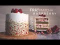 ASMR Cooking - Rose Jelly, Matcha Green Tea, Raspberry Cake (no music, no talking, real ASMR sounds)