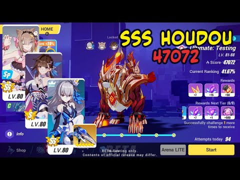 [Honkai Impact 3] Memorial Arena SSS Houdou (Beta) HoR (SS0) - JK (S0) - RC (SS)