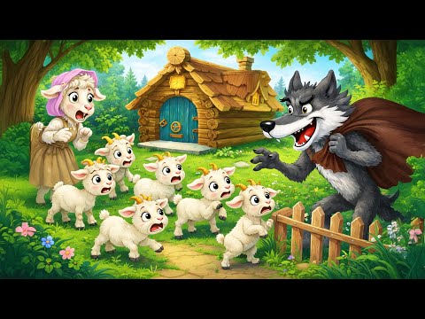 The Wolf and the Seven Little Goats | Fairy Tales & Bedtime Stories For Kids | Kiddom Tales