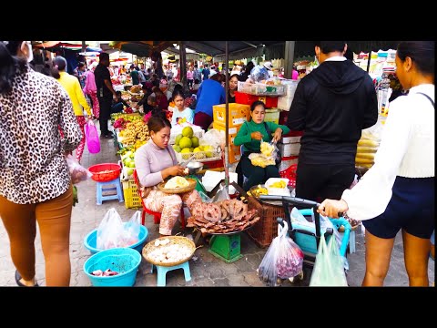 Cambodian Street Food - Everyday Fresh Foods For Sales In Phnom Penh Market