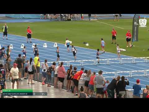 Boys Under 9 60m Hurdles H8 - 2020 State Combined Events Championships // LAVicTV