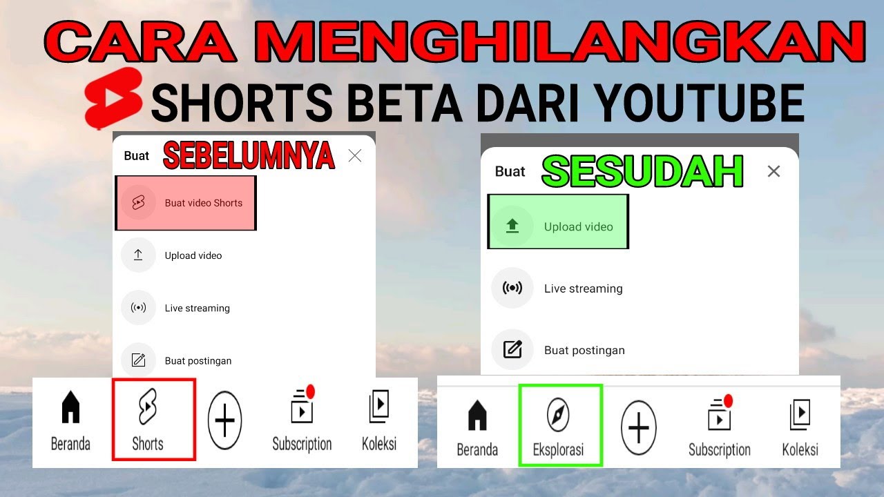 cara menghilangkan short beta dari youtube