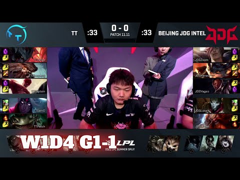 TT vs JDG - Game 1 | Week 1 Day 4 LPL Summer 2021 | TT vs JD Gaming G1