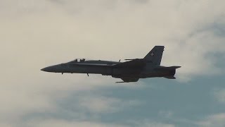 preview picture of video 'Swiss F/A-18C Hornet at Yeovilton 26th July 2014'
