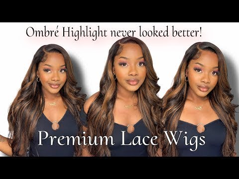Loose Wave Chinese Full Lace Human Hair Wigs Color 1B Highlight 30 18inch