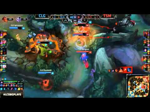 TSM Comeback Teamfight - CLG vs TSM Game 1 (NA LCS Spring 2015)