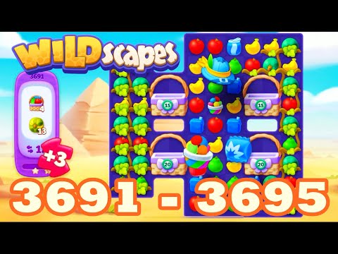 Wildscapes Level 3691 - 3695 HD Walkthrough 3 match puzzle | android | 3692 | 3693 | 3694 | IOS