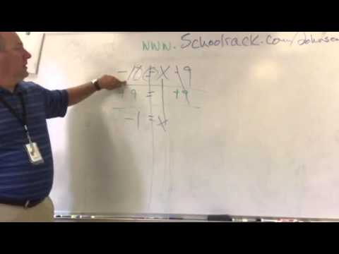 9-14-15 Solving Simple Equations