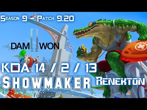 DWG Showmaker RENEKTON vs EKKO Mid - Patch 9.20 EUW Ranked