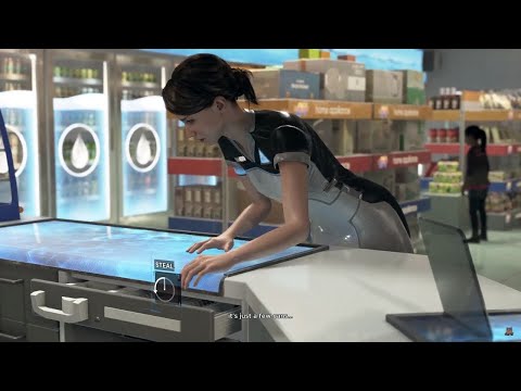 Detroit: Become Human – Kara Robs a Store to Protect Alice