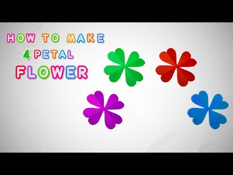 Diy Crafts-" How To Make 4 Petal Paper Flower"- CRAFTS ART