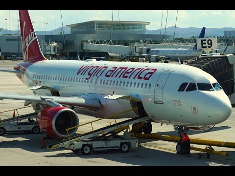 Virgin America FIRST Class - A320 - Las Vegas to San Francisco (VX909) Video