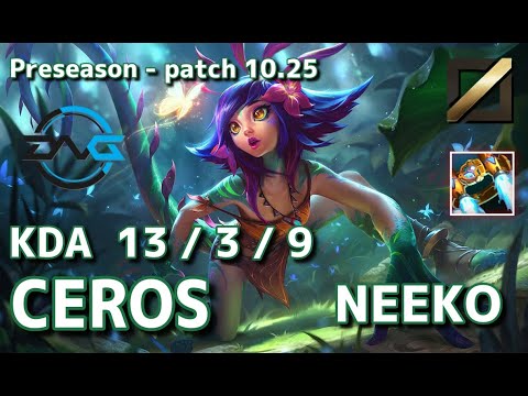 【韓国サーバー/D1】DFM Ceros ニーコ(Neeko) VS ラックス(Lux) MID - Patch10.25 KR Ranked【LoL】