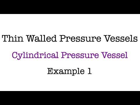 Thin Walled Pressure Vessels | Cylindrical Pressure Vessel | Example 1