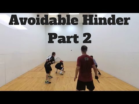 Racquetball Referee - Avoidable Hinder Part 2