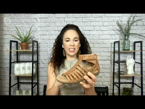 Earth Origins Leather Gladiator Sandals - Bevvy on QVC