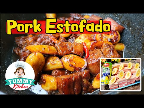 PORK ESTOFADO | Lagyan mo na Saging ang Pork Belly! Tamis-Anghang Sarap na Pang-ulam to!