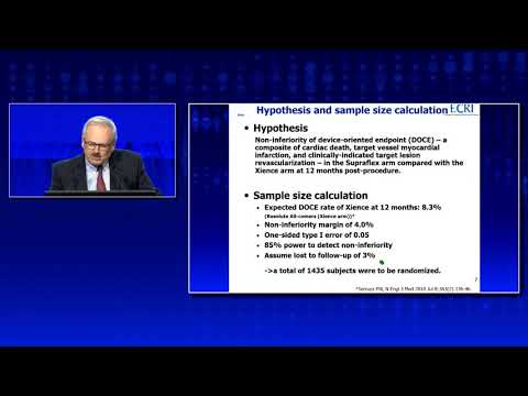 Prof. Patrick Serruys presenting breakthrough Talent Late breaking trial result at TCT 2018