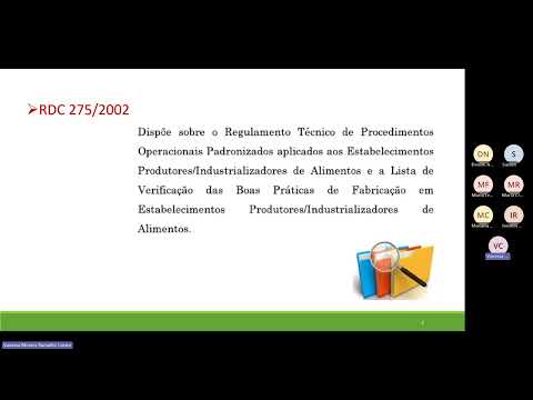 AULA RDC 275 ; Boas Práticas em Serviços de Alimentação