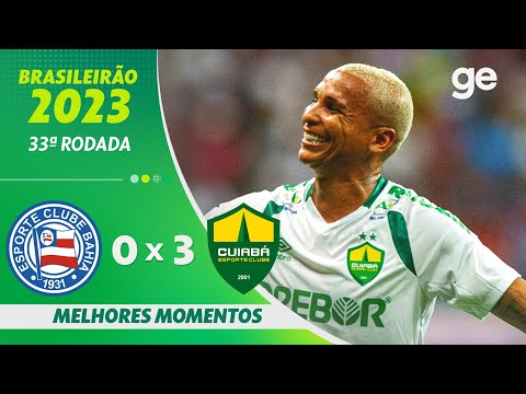 Gols e lances de Bahia x Cuiabá